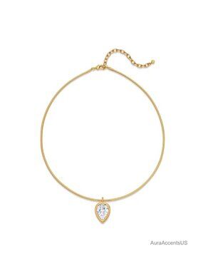 14K Gold Plated Collar Choker Necklace Hypoallergenic